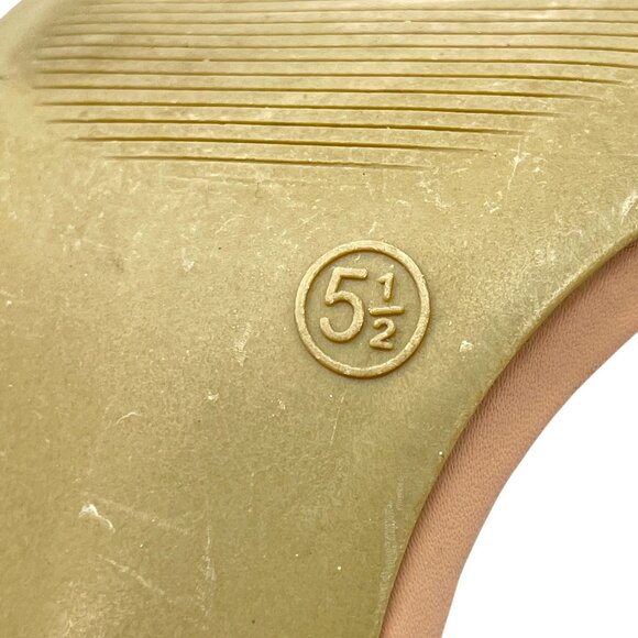 Lulus Harper Womens 5.5 Nude Faux Leather Ankle Strap Block Heel Sandals Strappy - Picture 8 of 16